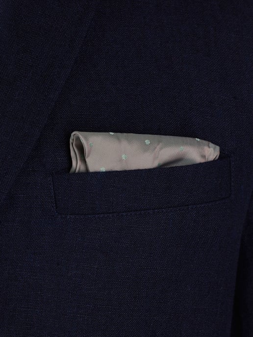 Big and Tall Linen Blazer - Navy