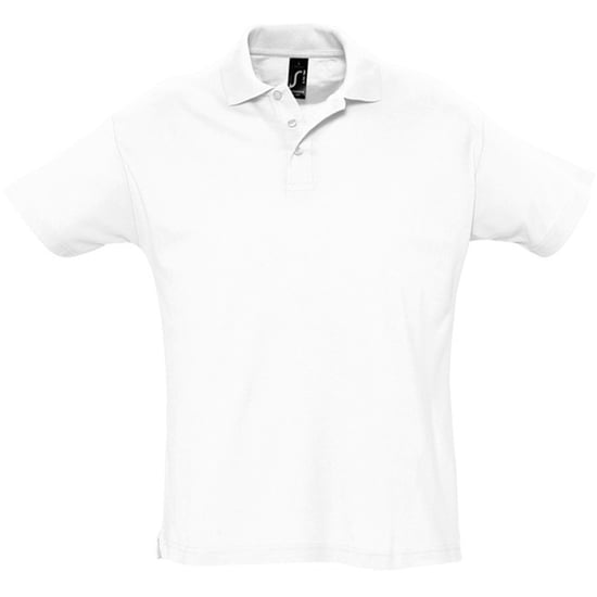 SOLS Heren Zomer II Pique Poloshirt met korte mouwen (Wit) - Image 1