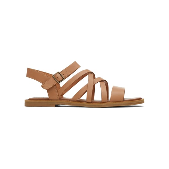 TOMS Sephina Leather Women's Sandy Beige Sandals - Image 5