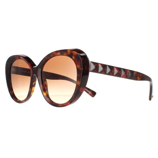 Valentino Butterfly Womens Red Havana Brown Gradient VA4113 Sunglasses