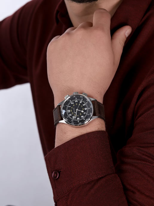 Bulova A-15 Pilot Men's Brown Watch 96A245 - Image 5
