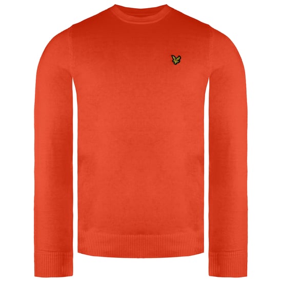 Lyle & Scott Merino Mens Orange Sweater - Image 1