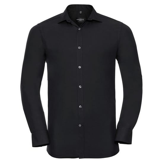 Russell Collection Mens Ultimate Stretch Long-Sleeved Shirt (Black) - Image 1