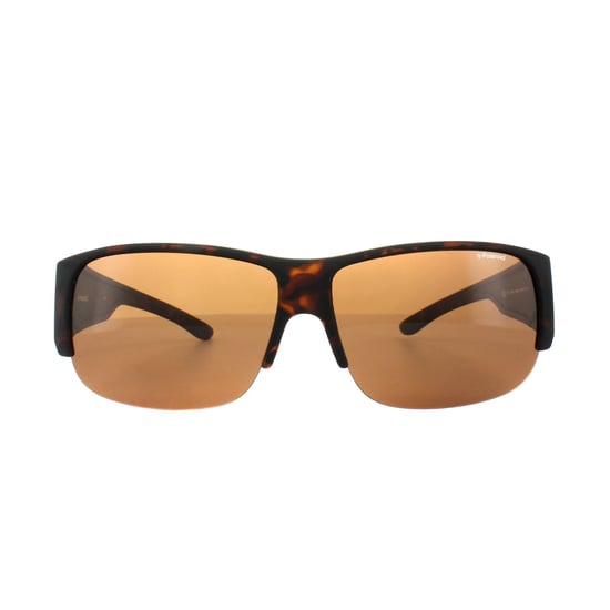 Polaroid Suncovers Semi Rimless Unisex Havana Brown Polarized Sunglasses