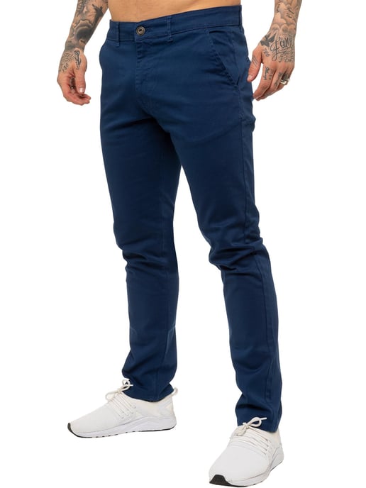 Enzo Heren Slim Fit Stretch Chino - Image 1