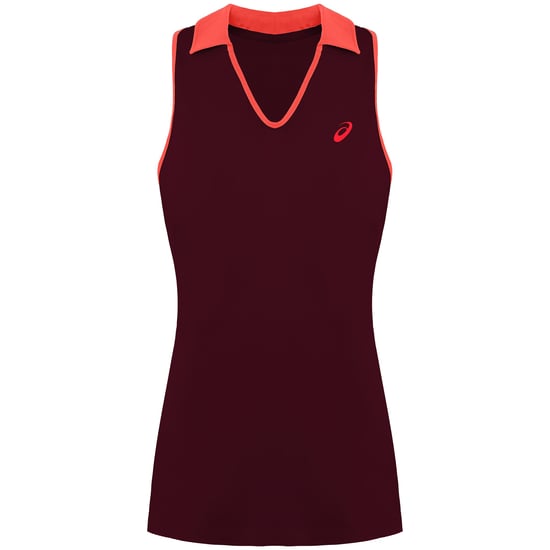 Asics Logo Womens Burgundy Padel Vest - Image 1