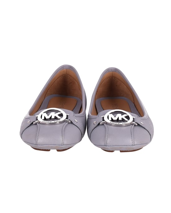 Michael Kors Fulton Mokasin Flat i Pastellblått Läder - Image 2