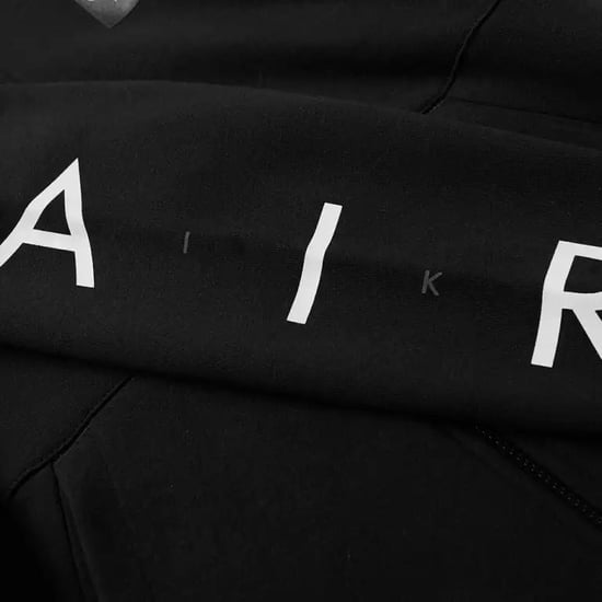 Nike Air Fleece Mens Zip Through Hoodie In Black - Image 5