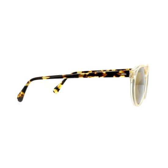 Oliver Peoples Sunglasses Gregory Peck 5217 1485W4 Honey Dark Brown Gold Mirror - Image 4