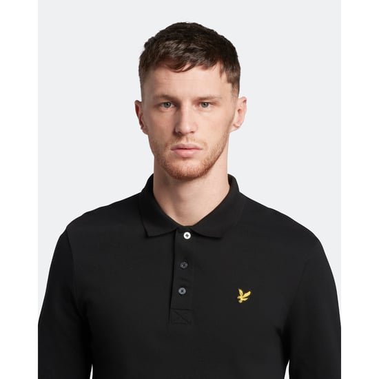 Lyle & Scott Herr Långärmad Krage Pikétröja - Image 3