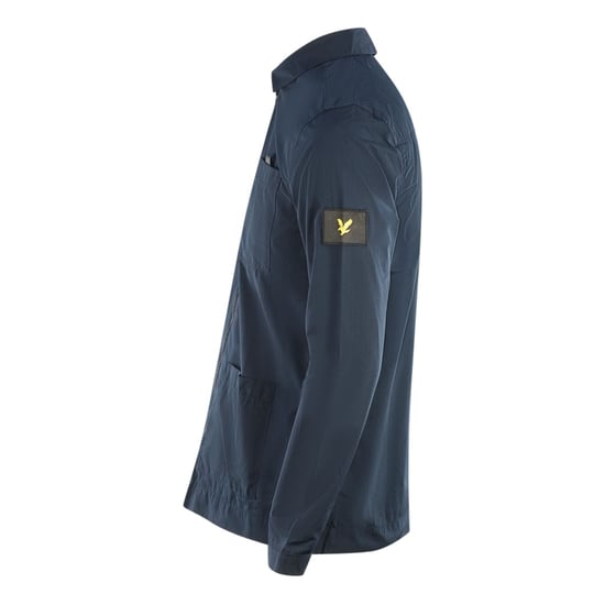 Lyle & Scott Cotton Ripstop Navy Blue Overshirt Jacket - Image 3