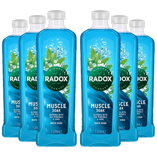 Radox Mineral Therapy Bath Soak Muscle Soak with Sea Minerals & Sage Scent, 6x1L