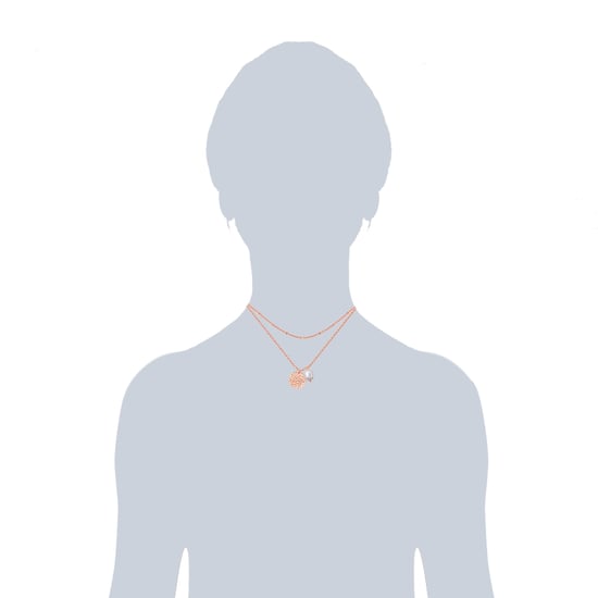 Necklace stainless steel rose gold freshwater cultured pearl white Valero Pearls