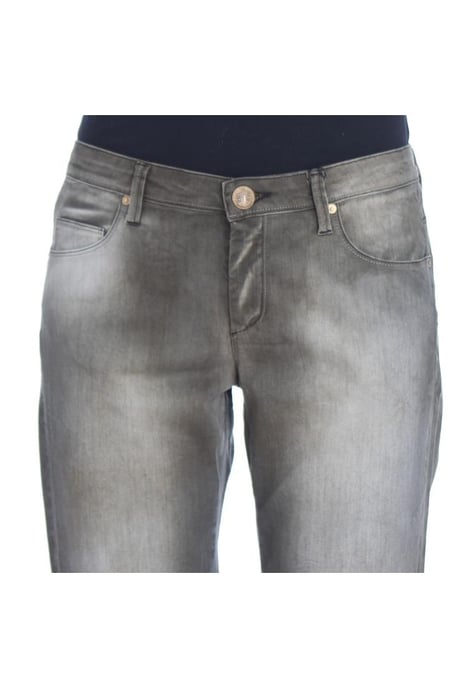 Ermanno Scervino Dam Grå Bomullsblandning Lösa Boyfriend Jeans - Image 5