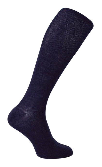 Mens Knee High Merino Wool Socks | Steven | Winter Long Boot Socks - Navy - Image 1