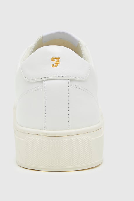 White 'Damon' Casual Lace Up Trainers