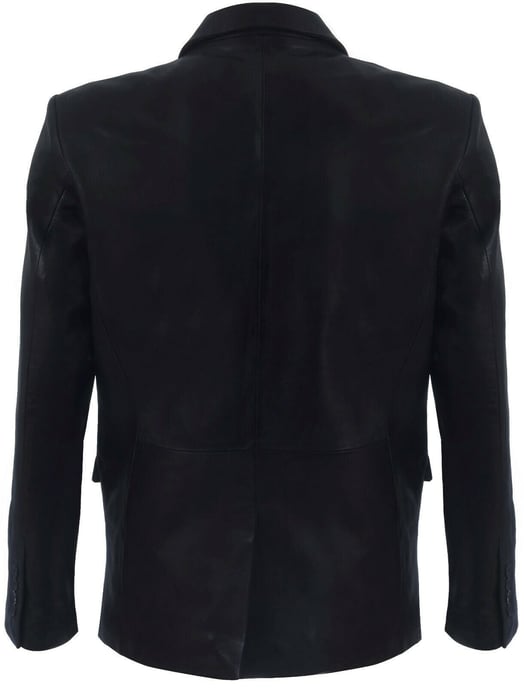 Jacket Leather Blazer Soft Italian Fitted Coat