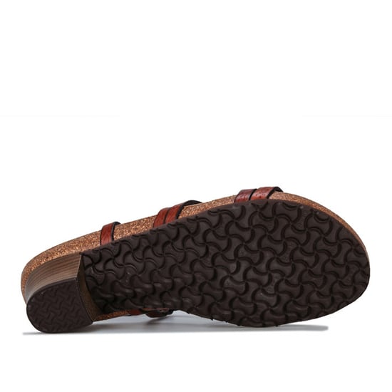 Women's Papillio Bella Leather Sandals Narrow Width in Brown