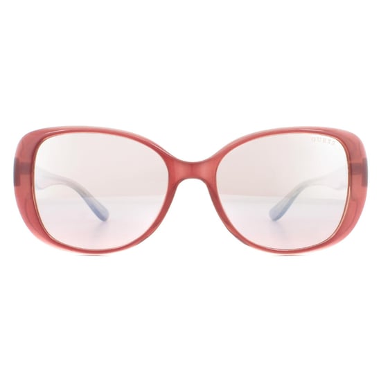Guess Square Womens Pink Pink Brown Gradient Sunglasses - Image 1
