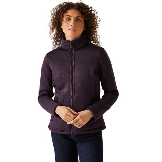 Regatta Womens/Ladies Razia II Full Zip Fleece Jacket (Deep Plum/Black) - Image 3