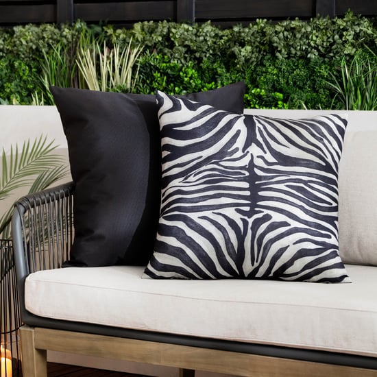 Paoletti Leopardis Zebra Woven Outdoor Filled Cushion - Image 4