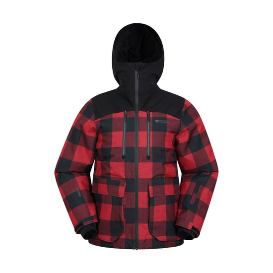 Mountain Warehouse Mens Drayton Waterproof Ski Jacket (Red/Black)