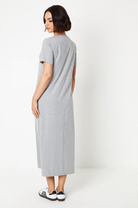 Plain Trapeze Midi T-shirt Dress