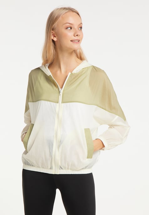 Mymo Windbreaker Dames olijf wol wit - Image 3