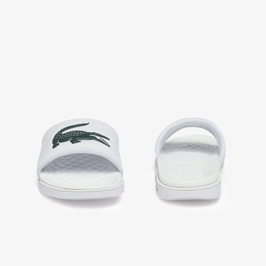 Women's Lacoste Croco Dualsite Sliders in White