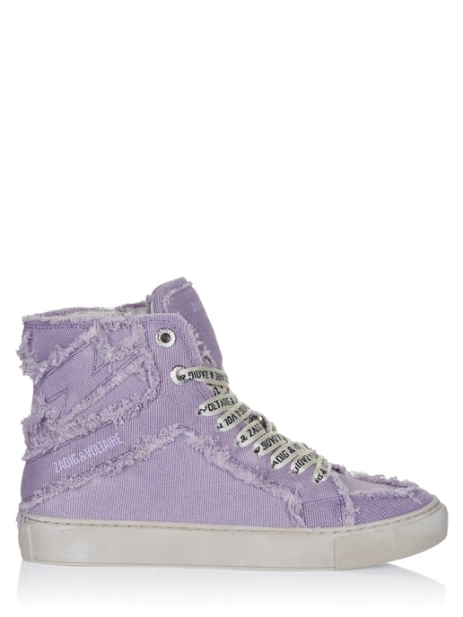 Zadig Voltaire High Flash Canvasschoenen paars - Image 1