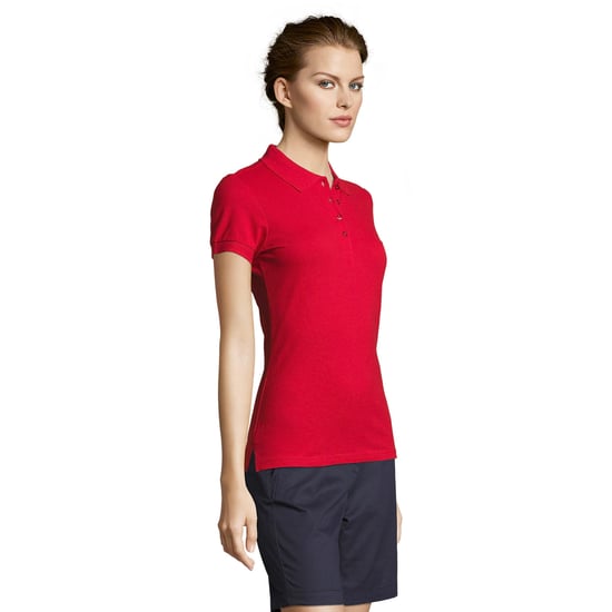 SOLS Vrouwen/dames Mensen Pique Korte Mouw Katoenen Poloshirt (Rood) - Image 6
