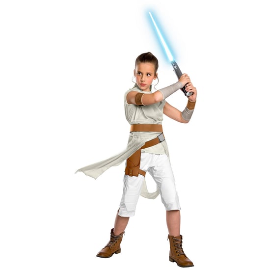 Star Wars Girls Deluxe Rey Suede Costume (White)