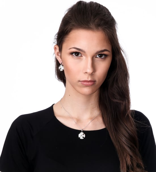 Orphelia Dames 925 Sterling Zilveren Dangle Oorbellen - Zilver ZO-6043 - Image 5