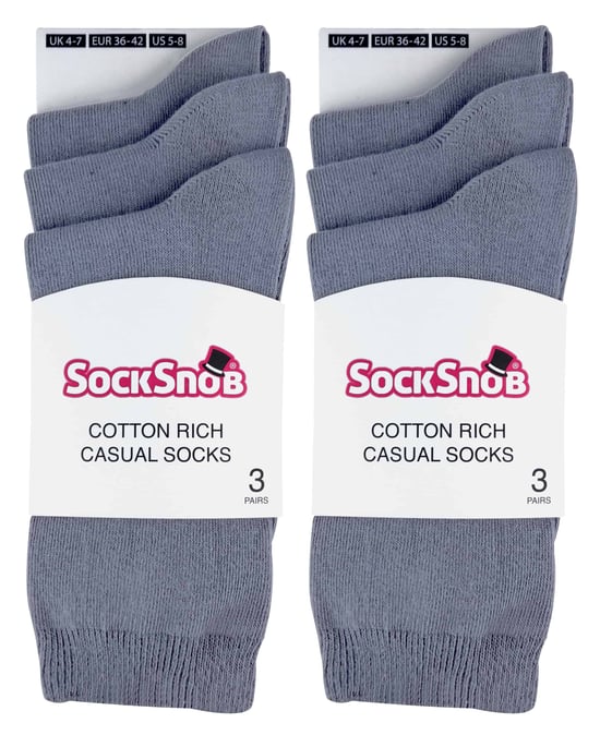 Sock Snob - 6 par enfärgade bomullsstrumpor för damer - Image 2