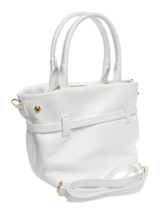 Luisa Vannini Wit Rundleer Tas - Image 2