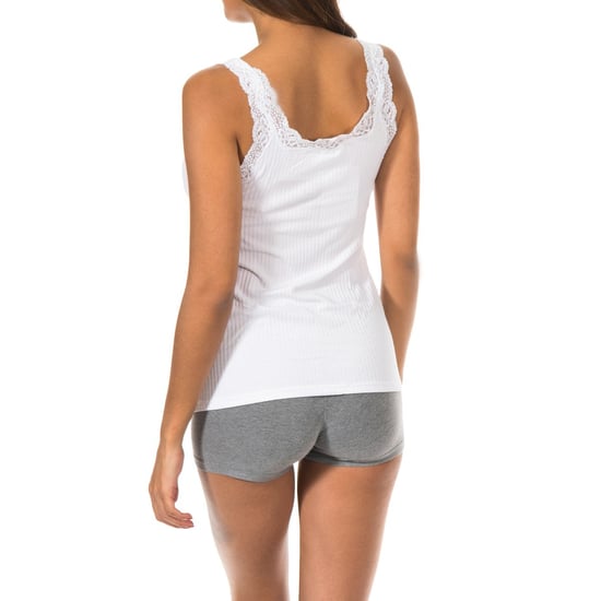 Women's Round Neckline Lace Wide Strap T-shirt 1072675 - Image 3