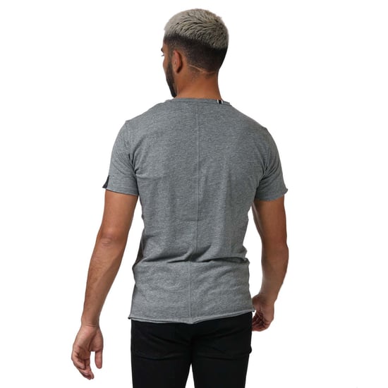 Men's Replay Raw Cut Cotton T- Shirt in Grey