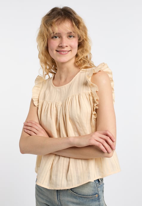 Dreimaster Blouse Dames Beige crème - Image 5