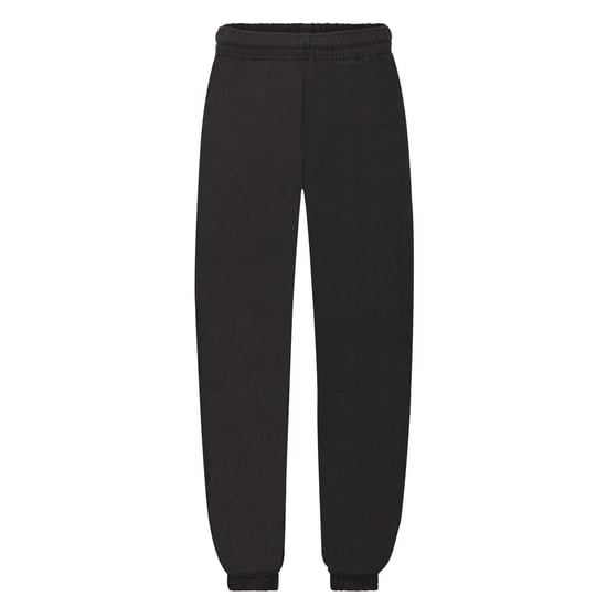 Fruit of the Loom Childrens/Kids Elasticated Hem Jogging Bottoms (Black) - Image 1