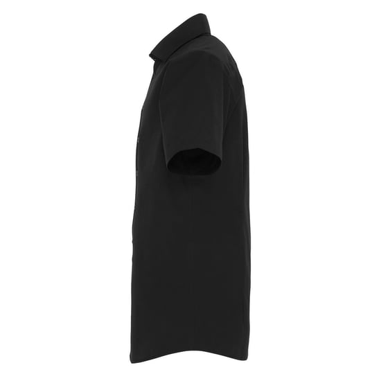 Premier Heren Poplin Stretch Overhemd met Korte Mouwen (Zwart) - Image 3