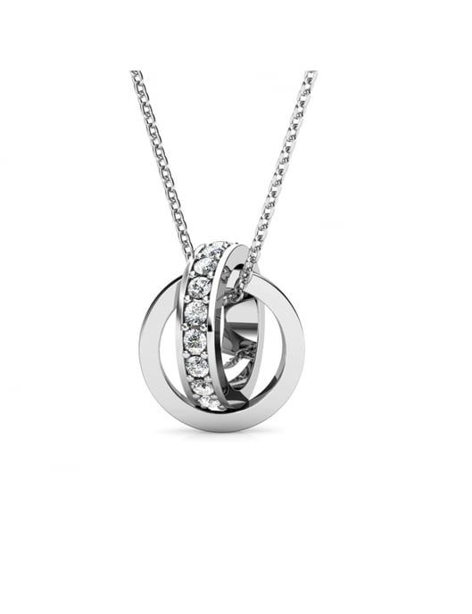 Circle Hoop-hänge - Silver och kristall - Image 3