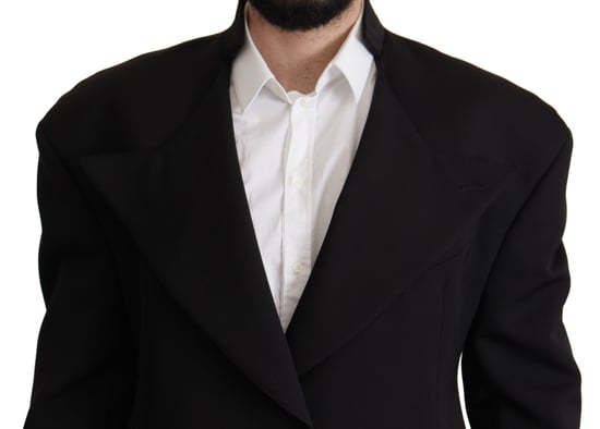 Dolce & Gabbana Svart Ull Enkelknäppt Jacka Herr Blazer - Image 3