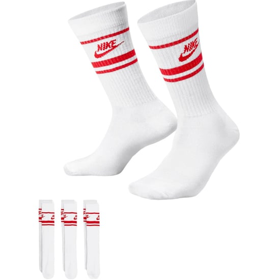 Nike DX5089 Unisex Dri-FIT Sportswear Everyday Essential Crew Socks (6 Pair) White