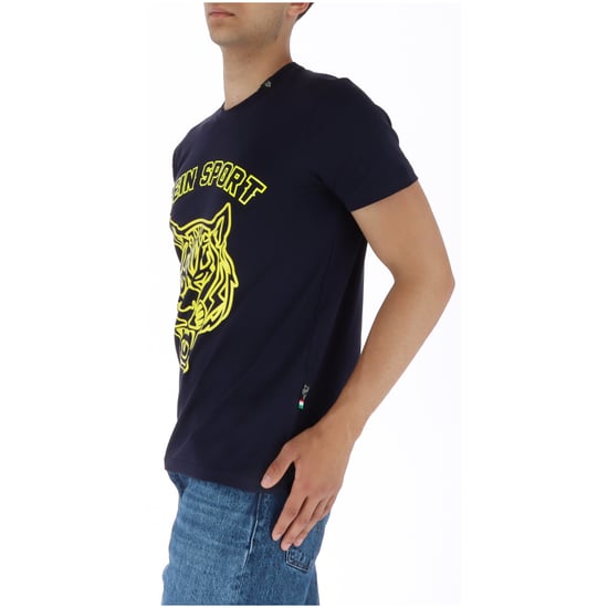 Plein Sport T-shirt med tigerlogotyp i marinblå stor modell - Image 3