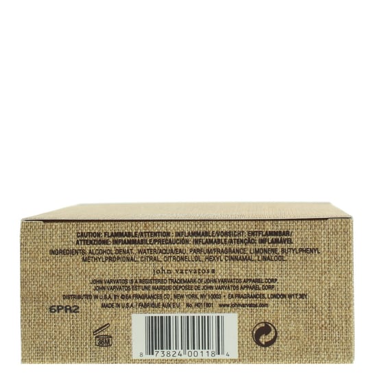 John Varvatos Artisan Eau de Toilette 125ml Spray For Him