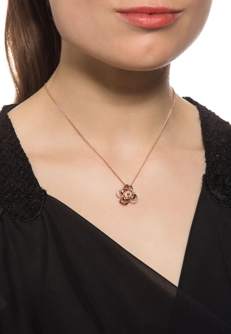 Orphelia Women's 925 Sterling Silver Chain with Pendant - Rose ZH-4864/1
