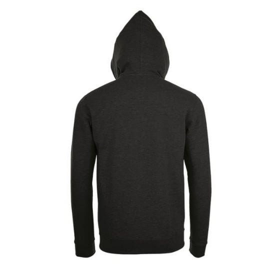 SOLS Mens Stone Zip Up Plain Hoodie (Charcoal Marl) - Image 2