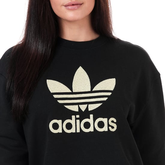 Women's adidas Originals Premium Crew Sweatshirt in Black - Image 6