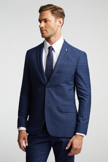 Slim Fit Soft Check Jacket - Image 1