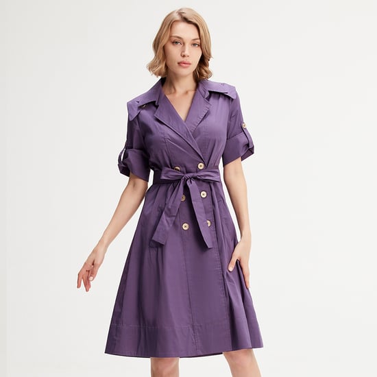 Katoenen trench-coat jurk - Image 1